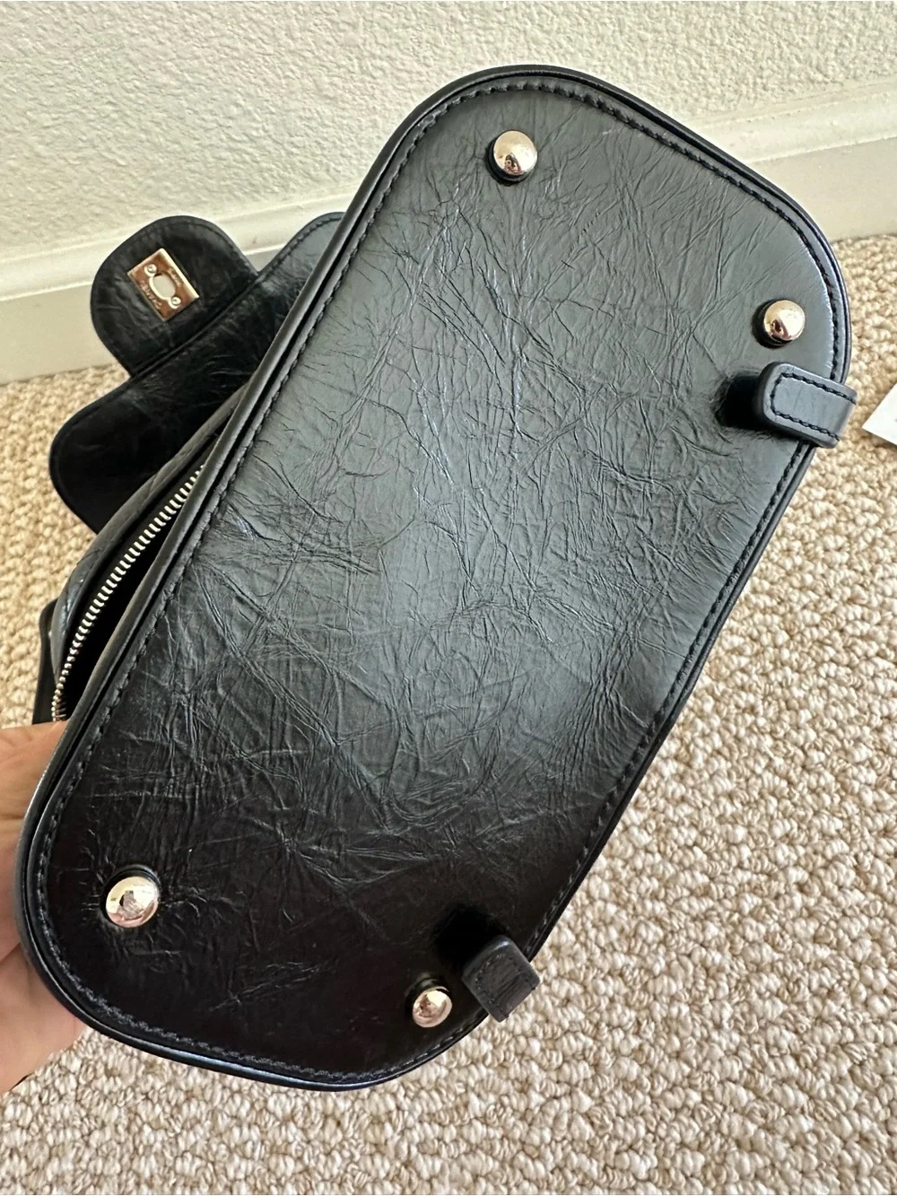CHANEL Leather backpack & Clear PVC